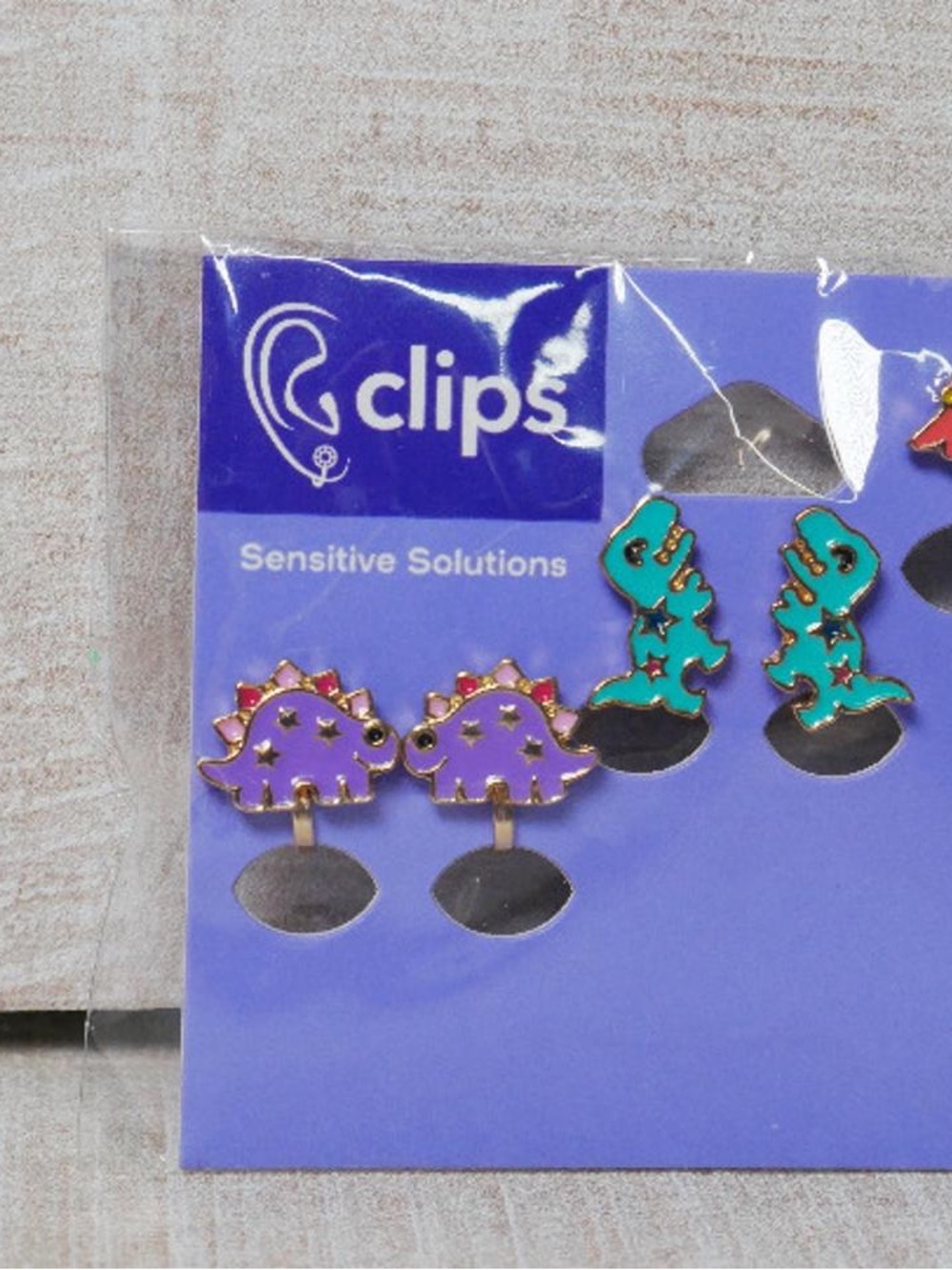 Kids Purple Dinosaur Stud Earrings - Sensitive Solutions